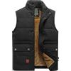ORANDESIGNE Gilet di Piumino Uomo Casual Senza Maniche Giubbotto Giù Ultraleggeri Caldo Gilet Imbottito Uomo Autunnali Autunno Invernali Giacche Slim Fit Giacca Parka Cappotto B Nero 3XL