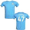 Generico Maglia Phil Foden 47 Manchester City Home t-Shirt da Calcio Ufficiale autorizzata - Taglie da Adulto e Bambino (XXL-Adulto)
