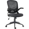 HOMCOM Sedia da Ufficio Girevole ed Ergonomica con Altezza Regolabile, Sedia per Scrivania con Dondolo e Tessuto a Rete Traspirante, Nero