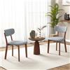 RELAX4LIFE Set di 2 Sedie da Pranzo, Sedie da Sala Imbottite con Gambe in Legno Massello, Design Ergonomico, Stile Moderno e Scandinavo, Portata 130 kg (Grigio)