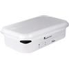 MasterPro Foodies | Contenitore Ermetico per Alimenti | 26,5 x 16,2 x 6,5 cm con 1,8 L di Capacità | Coperchio con Doppia Chiusura | Con Misurino Inciso | A Prova di Fughe | Adatto per il Microonde