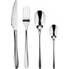 BERGNER PRAGUE - Set di posate in acciaio inox 16 pezzi - Include 4 coltelli, 4 forchette, 4 cucchiaicucchiaio, Elegante finitura nera - Durevole ed elegante per ogni occasione
