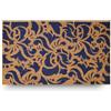 LifeGreen Zerbino Kera Flowers con Fibre di Cocco, Tappeto Antisporco per Ingresso Rettangolare, 40X70 cm, Fondo in Lattice Antiscivolo - Stampa Mandala Blu