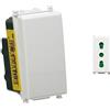 Vimar 0R14004 Plana Deviatore Elettrico illuminabile 1P 10AX Bianco, 1 Pezzo & 0T14203 Plana Bpresa SICURY 5 Pezzi, 2P+T 16 A 250 V~ Standard Italiano Tipo P17/11, Bianco