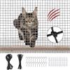 VCANIVR Rete per Gatti Balcone Rinforzata 6x3m, Rete per Gatti Rinforzata con Filo di Acciaio, Rete Gatti Balcone, Rete per Balcone Esterno per Finestra, Incluso Set di Fissaggio