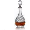 OliBoPo Decanter in vetro con tappo geometrico ermetico, decanter per whisky per vino, bourbon, brandy, liquori, succhi di frutta, acqua, collutorio (750 ml)