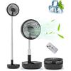 Primevolve Ventilatore oscillante portatile, Ventilatore a piantana con telecomando, Ventilatore portatile da tavolo USB senza fili a 4 velocità per, viaggi in camera da letto campeggio Nero 8