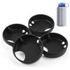 SAVITA 4 Pezzi Paraspruzzi in Silicone per Nalgene da 32 oz Coperchio a Bocca Larga, Anti-Versamento Easy Sipper per Accessori per Bottiglie d'Acqua Nalgene (Nero)