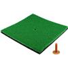 CRESTGOLF Tappetini da golf da golf per interni/esterni SBR Tappeti da golf con supporto a T in gomma per esercitazione sul campo pratica, uso in cortile - Verde, 12 x 12 pollici (long grass)