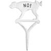 Esschert Design HB16 - Targa con Cane Che Non diserba, Colore: Bianco
