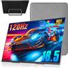 MSDONG 18.5 Inch Portable Monitor+ Sleeve 1080P 120Hz 100% sRGB USB-C HDMI Large screen for Laptop MacBook Xbox PS4/5 Switch, with Kickstand VESA Speakers