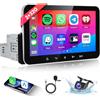 Hodozzy 2GB 32GB 1 Din Android Autoradio con Schermo Wireless Carplay Android Auto, 7 Pollici Touch Screen Stereo Auto 1 Din con Bluetooth, WiFi Navigatore GPS, Mirror Link, FM Radio + Telecamera Posteriore