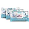 AMORE MIO 120 Salviette al Muschio Bianco Extra Large per Il Manto di Cani, Gatti e Animali Domestici, Disinfettanti e Igienizzanti, 30x20 cm - 3 Confezioni da 40 Salviettine