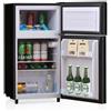Merax Mini frigorifero da 72 l, con porta in vetro nero, 39 dB, regolazione della temperatura a 7 livelli, illuminazione a LED, refrigerante R600, ideale per cucina, ufficio, soggiorno e camper