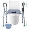 CISSIYOG Rialzo WC per Anziani, Alzata per WC, Comoda WC per Anziani, Alzawater per Protesi Anca WC per Disabili, Rialzo per WC per Dimensioni Altezza e Larghezza Regolabili, con bacino, Fino a 200 kg