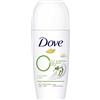 Dove, Deodorante Roll On Advanced 0% Sali Go Fresh Cetriolo, Deodorante Antitraspirante, Formula Senza Alcol e Sali di Alluminio, Protezione Fino a 48 Ore, Deodorante Uomo e Donna, 50ml