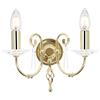 Elstead Lighting Aegean lampada a parete, E14 2 luci, AG2-POL-BRASS, Aegean [Lampade per Interni > Lampade a Parete]