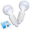 Smasener Globi di ghiaccio per il viso, 2PCS Globi di ghiaccio per il viso, collo e occhi, bellezza quotidiana, rassodamento della pelle, anti-invecchiamento (Bianco, Confezionati in coppia)