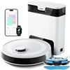 Lefant M2Pro Robot Aspirapolvere Lavapavimenti con Mappatura,6000Pa,Svuotamento Automatico Polvere,Navigazione Laser dTOF,Tecnologia di Evitamento Degli Ostacoli PSD,Pulizia Personalizzata,Wi-fi/Alexa