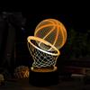 Deluisho 3D Lampada Pallacanestro, Luce Notturna pallacanestro per Bambini, Lampada da basket 3D, Luce Notturna Vision Dimmerabile con Telecomando a 16 Colori, Regalo a Sorpresa per i Bambini