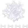 QUARKZMAN 50pz Fiocchi Bianchi 1.5 x 1 Mini Fiocco per Realizzare Piccoli Fiocchi di Raso Sfusi per Cucito Fai da Te, Scrapbooking, Regalo di Nozze, Decorazione per La Casa