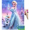 LAISU Kit per Pittura con Diamanti per Adulti Principianti e Bambini dai 6 Anni, Immagini di Principessa Elsa della Regina delle Nevi 5D con Diamanti, Kit per Diamant Painting DIY di Grandi Dimensioni