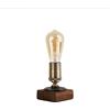 OuXean Lampada da Tavolo Luce Notturna in Legno Vintage Lampada da Scrivania Steampunk Illuminazione E27 per Camera da Letto Soggiorno Home Art Exhibition Bar Studio Arredamento Antico Senza Lampadina