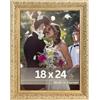 Victor Cornice Vintage Rubens in 18x24 cm Oro Verde - Striscia: 30x20mm - Vero Vetro - Barocca - Antica - Cornice 18x24 Oro