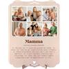 nagu® Regalo Compleanno Mamma. Quadro Personalizzato con Foto per la Festa della Mamma. Biglietto Regalo in Legno 30 x 22 cm per Regali Personalizzati. Include lettere e numeri adesivi