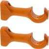 GIRASOLE HOME Staffa Aperta 112mm in Legno per Aste di Diametro fino a 28mm 2 Pezzi (Ciliegio)