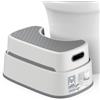 MR.SIGA Sgabello da toilette a 2 gradini per adulti, bambini, ragazzi, sgabello antiscivolo e robusto per il bagno, sgabello da toilette portatile a forma di vasino