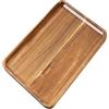 Eabdice Vassoio da Portata di Servizio in Legn, Vassoio da tè in Legno massello da Portata Multiuso, Ciotola decorativa adatta per la colazione, accessorio esclusivo per la casa (abbronzatura)