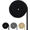 FORBELL Corda di cotone, corda per macramè, varie dimensioni di corda di cotone per lavori fai da te, regali (Nero, 8mm(5M))