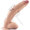 SEXY EMPORIUM Dildo enorme realistico da 30,5 cm, diametro 5,8 cm, realistico, con ventosa, grande pene finto morbido al tatto come la pelle, doppia densità per giochi anali, dildo realistico per adulti