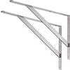 YUMORE Staffe per Mensole Pesanti 50cm Supporto per Mensole a Parete Inox