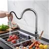 XWIHTR rubinetto da cucina estraibile a scomparsa, rubinetto da cucina girevole a 360°, miscelatore da cucina in acciaio inox a 2 modalità, rubinetto per lavello da cucina (cromato)