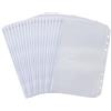 Knocery 30 Pezzi A6 Binder, 6 Fori Raccoglitore Sacchetto in Plastica con Cerniera, Raccoglitore ad 6 Anelli, Buste Trasparenti A6, Tasche per Cartelle in PVC, per Documenti, Quaderni, Foto, Fattura, Carte
