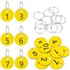 Flintronic Portachiavi Numerati, Targhette Numerate in Plastica, 10 Pezzi