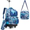 HTgroce Zaino Trolley Scuola Elementare Bambino Trolley Scuola Bambino, Kit da Viaggio Scolastico 3 in 1 Trolley Bambino da Viaggio Regali per la Scuola per Ragazzi