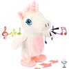 Hopearl Unicorno parlante ripetuto quello che dici Walking Electric Interactive Animated Toy Speaking Peluche Buddy regalo per bambini di compleanno, 9,5 pollici