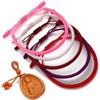LUCKY BUDDHIST 5 Bracciali Tibetani Buddisti Regolabili - Bracciali in Corda Intrecciata per Uomo e Donna - Include Portachiavi Buddha in Legno