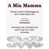 Bramart Anello Donna A mia Mamma per Donne Ragazze Mamme in Argento Sterling 925 Ispirazionale e di Incoraggiamento Alti e Bassi Regolabile - Cofanetto con DEDICA incluso