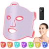 PAZEAU Maschera di Terapia con Luce LED per Viso, 7 Colori Terapia della Luce con Vicino Infrarosso, Dispositivo per la Cura della Pelle del Viso per Ringiovanimento della Pelle, Antirughe, Bellezza (Viola)