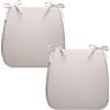 XIEMINLE Cuscino per sedia con laccetto, per sedie da pranzo, cuscino spesso e morbido, cuscino per sedia, per soggiorno, casa, cucina, ufficio, 36 x 38 x 4 cm, 2 pezzi, beige