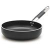 Pentole Agnelli Agnelli pots Pentole ALSC2111SSPIC28 Alblack, padella in alluminio, nera, spessore 5 mm, fondo a induzione da 10 mm, con manico tubolare in acciaio inossidabile «Cool», 28 cm
