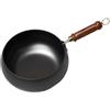 F Fityle 9.45 '' Ferro Wok a Fondo Piatto Pentole a Gas Fornello a Induzione Padella Wok Stir Fry Pan per la Cucina del Ristorante di Casa da Campeggio, Senza Coperchio