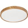 EDO, Plafoniera LED Soffitto PERETI 24W, anello in legno 35cm, 3000K bianco caldo, 2400lm, lampadari moderni, plafoniere bagno da soffitto, lampada a led soffitto, plaffoniere, IP44 EDO777617