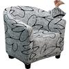 Jaotto Copripoltrona 1 Posto Elasticizzato,Fodere Copripoltrona Universale con Cuscino Separato,Copripoltrona Chesterfield Lavabile Antiscivolo per Bancone Soggiorno Tullsta,Fiore Grigio