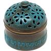 LUNCHS Blu Pavone Porta Aglio Cipolla Barattolo Portaoggetti in Ceramica Porta Aglio per Gli Amici Cui Piace Cucinare