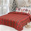 Nada Home Trapunta natalizia piumone invernale letto matrimoniale Tartan 6511
